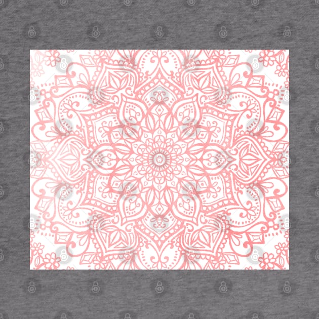 Light Pink Boho Mandala Tapestry Pattern by aterkaderk